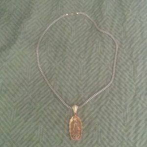 Custom diamond and gold necklace